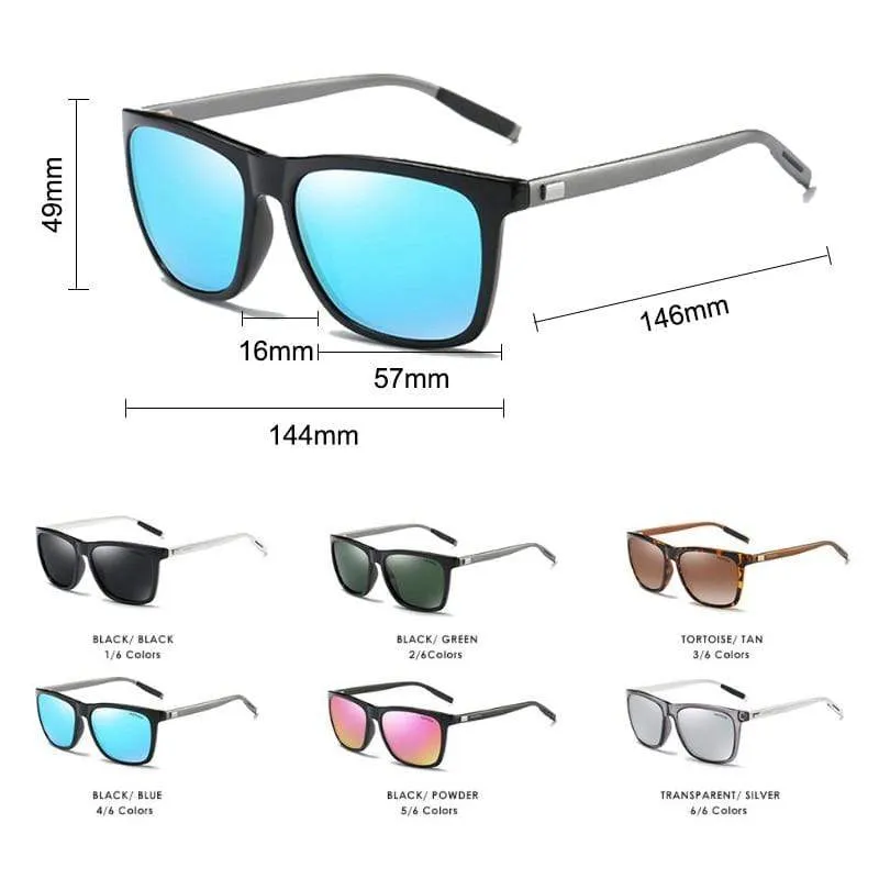 Polarisierte Sonnenbrille Herren 2021 UV400 Fahrerspiegel Quadratische Sonnenbrille Retro Vintage Blendschutz Sonnenbrille für Männer