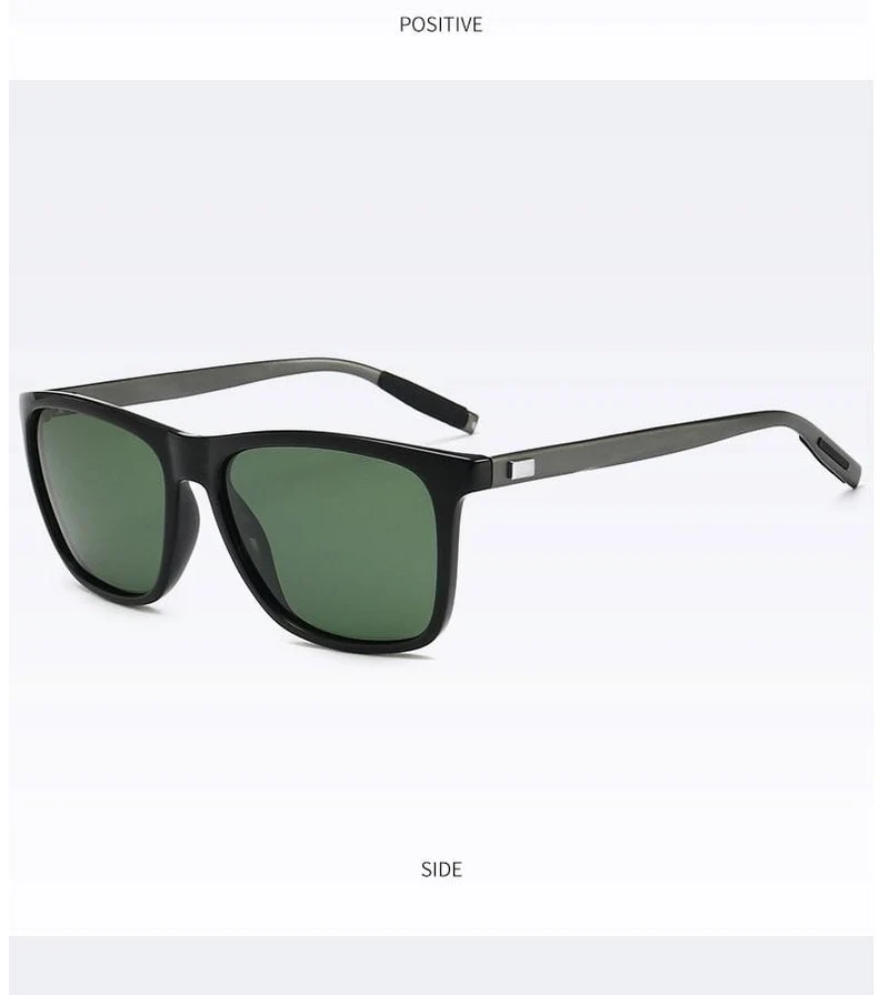 Polarisierte Sonnenbrille Herren 2021 UV400 Fahrerspiegel Quadratische Sonnenbrille Retro Vintage Blendschutz Sonnenbrille für Männer