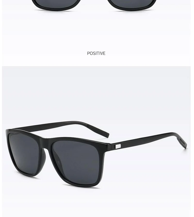Polarisierte Sonnenbrille Herren 2021 UV400 Fahrerspiegel Quadratische Sonnenbrille Retro Vintage Blendschutz Sonnenbrille für Männer