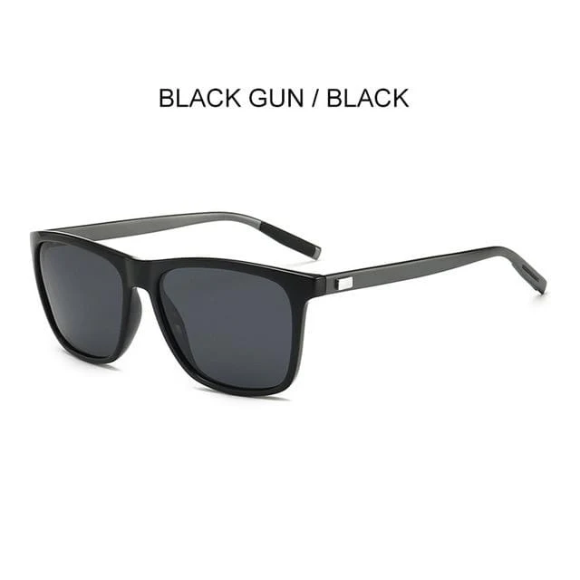 Polarisierte Sonnenbrille Herren 2021 UV400 Fahrerspiegel Quadratische Sonnenbrille Retro Vintage Blendschutz Sonnenbrille für Männer