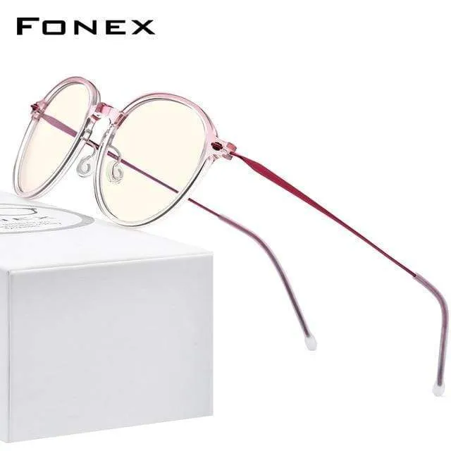 Anti-Blaulicht-blockierende Brille für Damen, 2020, neue Anti-Blue-Rays-Computerbrille für Herren, FAB019 (Nylonrahmen, Titan-Brille)