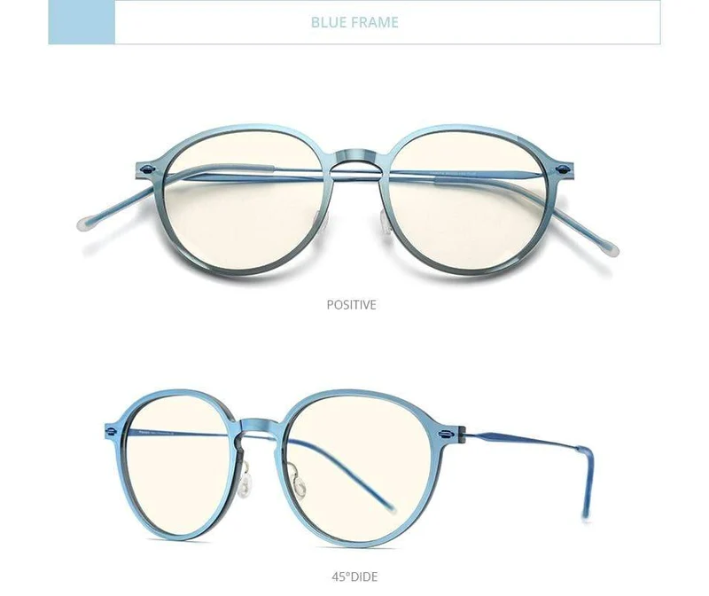 Anti-Blaulicht-blockierende Brille für Damen, 2020, neue Anti-Blue-Rays-Computerbrille für Herren, FAB019 (Nylonrahmen, Titan-Brille)