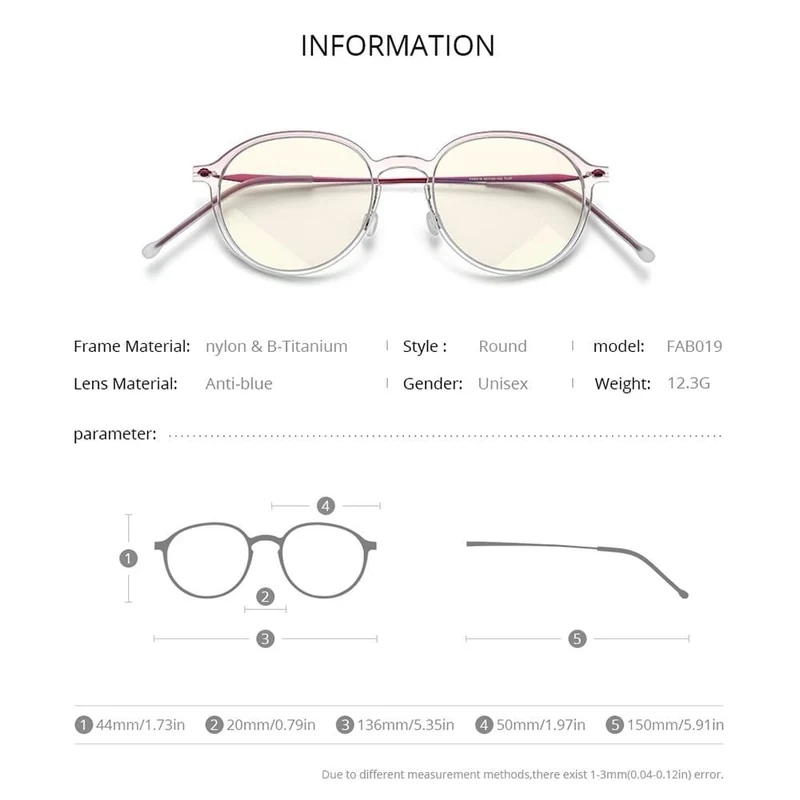 Anti-Blaulicht-blockierende Brille für Damen, 2020, neue Anti-Blue-Rays-Computerbrille für Herren, FAB019 (Nylonrahmen, Titan-Brille)