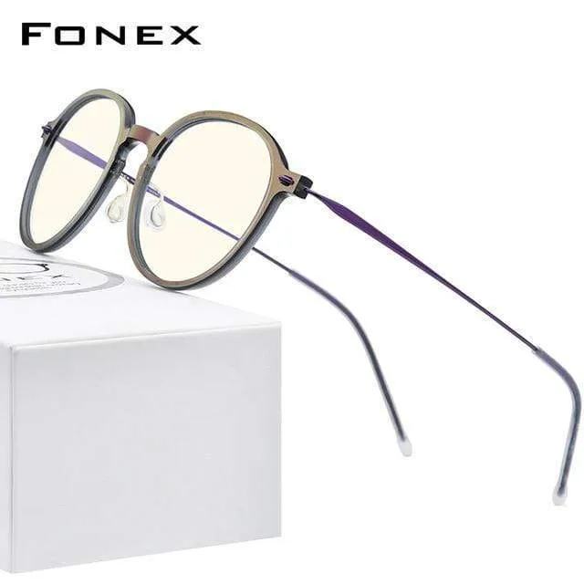Anti-Blaulicht-blockierende Brille für Damen, 2020, neue Anti-Blue-Rays-Computerbrille für Herren, FAB019 (Nylonrahmen, Titan-Brille)