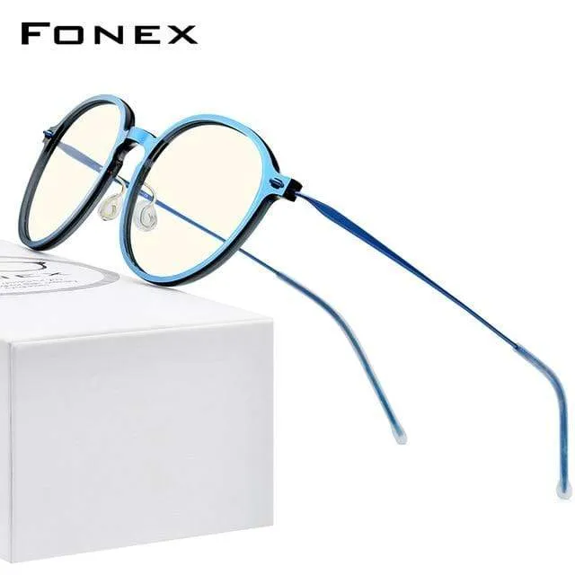 Anti-Blaulicht-blockierende Brille für Damen, 2020, neue Anti-Blue-Rays-Computerbrille für Herren, FAB019 (Nylonrahmen, Titan-Brille)