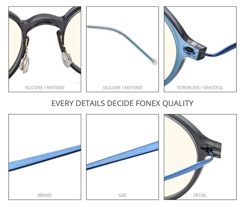 Anti-Blaulicht-blockierende Brille für Damen, 2020, neue Anti-Blue-Rays-Computerbrille für Herren, FAB019 (Nylonrahmen, Titan-Brille)