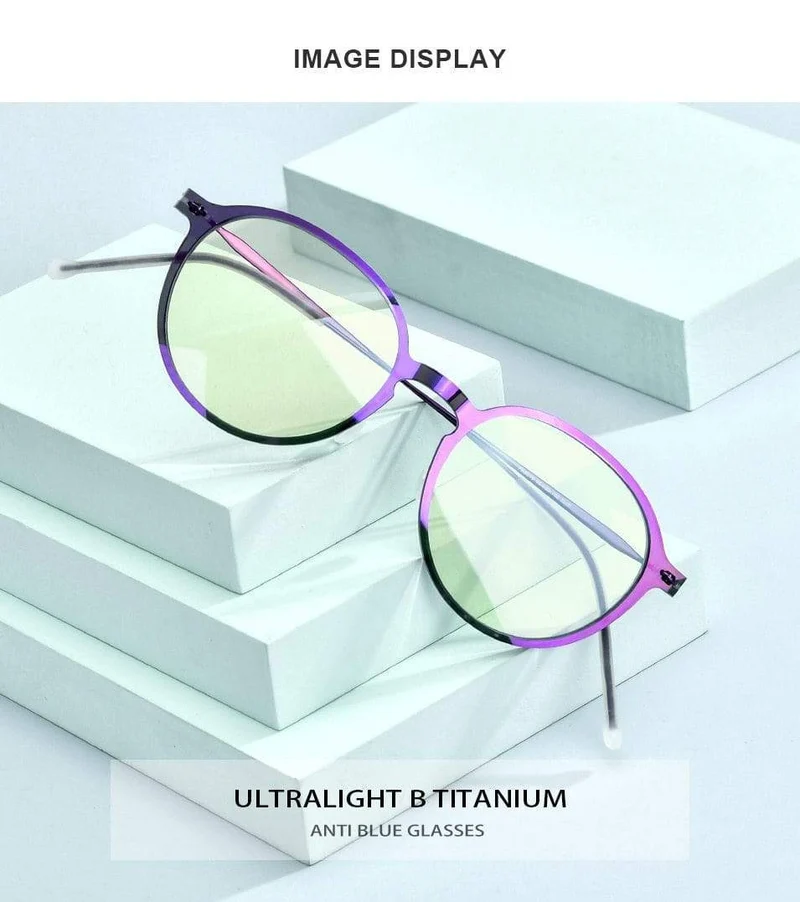 Anti-Blaulicht-blockierende Brille für Damen, 2020, neue Anti-Blue-Rays-Computerbrille für Herren, FAB019 (Nylonrahmen, Titan-Brille)