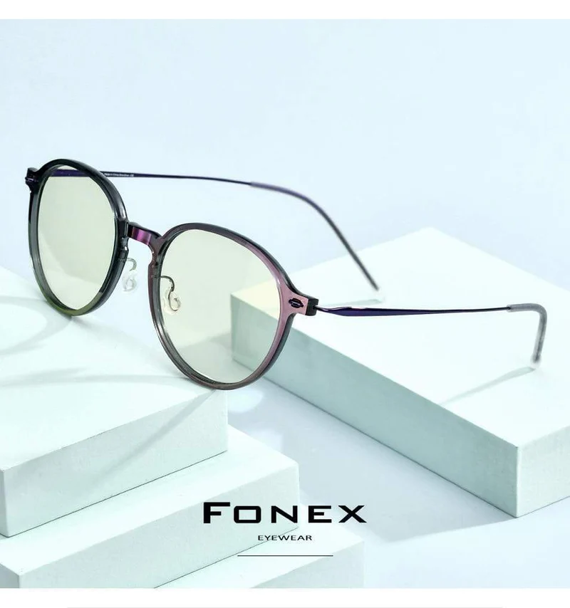 Anti-Blaulicht-blockierende Brille für Damen, 2020, neue Anti-Blue-Rays-Computerbrille für Herren, FAB019 (Nylonrahmen, Titan-Brille)