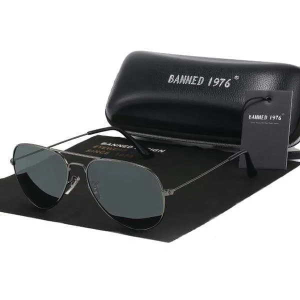 Klassische HD Polarisierte Metallfassung Aviation Sonnenbrille Designer Damen Herren Feminin Markenname Oculos Vintage Brille