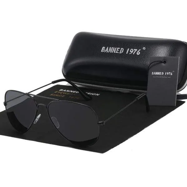 Klassische HD Polarisierte Metallfassung Aviation Sonnenbrille Designer Damen Herren Feminin Markenname Oculos Vintage Brille