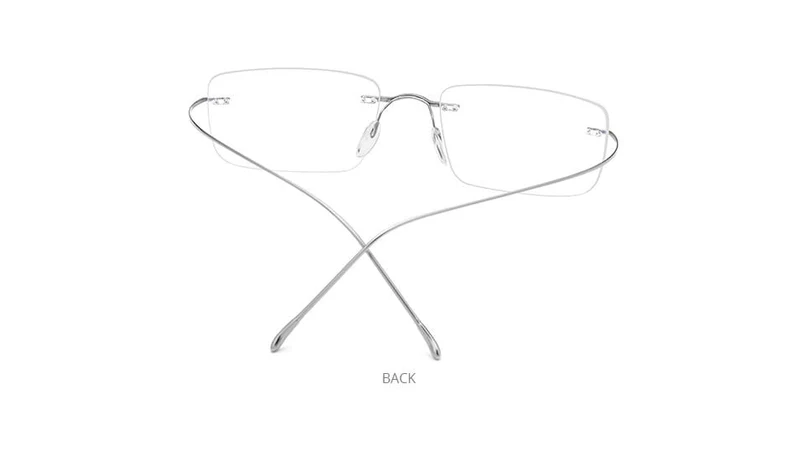 Titan Brillenrahmen Männer 2020 Frauen Randlose verschreibungspflichtige quadratische Brillenfassungen Myopia Optical Korean Eyewear F85634