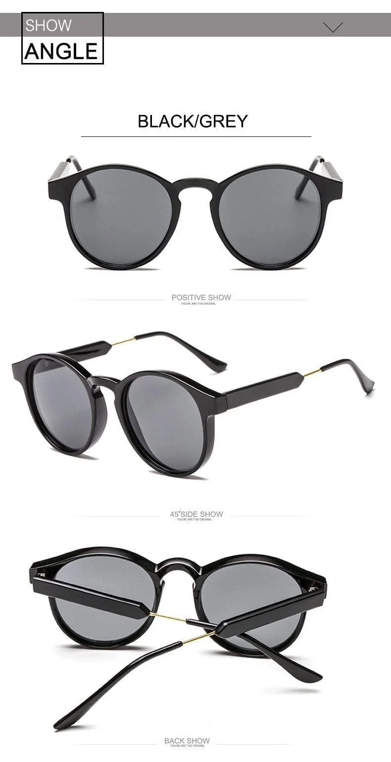 Retro Runde Sonnenbrille Frauen Männer Marke Design Transparent Weibliche Sonnenbrille Männer Oculos De Sol Feminino Lunette Soleil