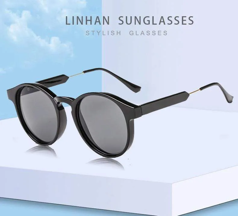 Retro Runde Sonnenbrille Frauen Männer Marke Design Transparent Weibliche Sonnenbrille Männer Oculos De Sol Feminino Lunette Soleil