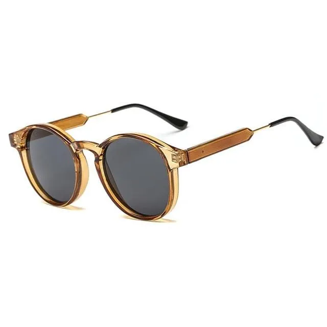 Retro Runde Sonnenbrille Frauen Männer Marke Design Transparent Weibliche Sonnenbrille Männer Oculos De Sol Feminino Lunette Soleil