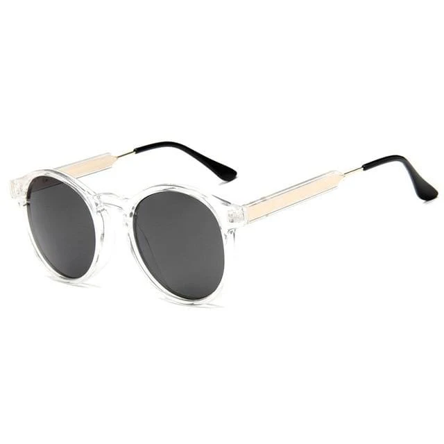 Retro Runde Sonnenbrille Frauen Männer Marke Design Transparent Weibliche Sonnenbrille Männer Oculos De Sol Feminino Lunette Soleil