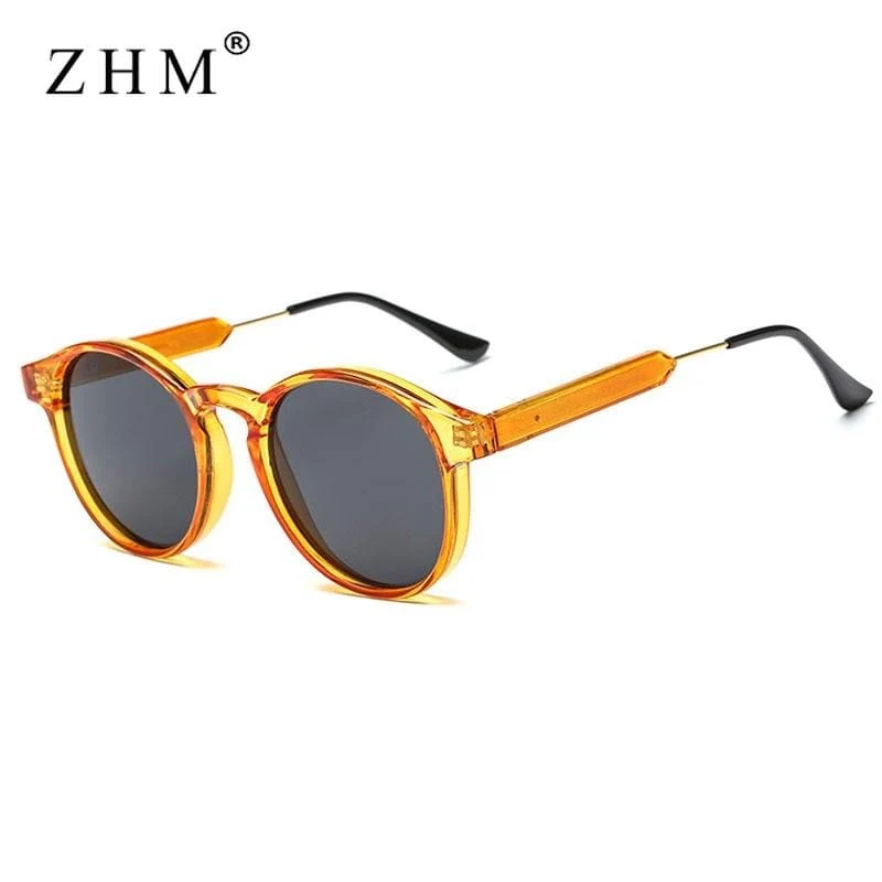 Retro Runde Sonnenbrille Frauen Männer Marke Design Transparent Weibliche Sonnenbrille Männer Oculos De Sol Feminino Lunette Soleil