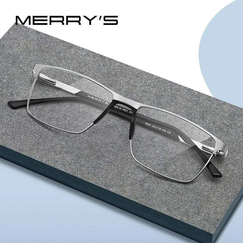 Männer Titan Legierung Brille Rahmen Mode Männlichen Quadratischen Ultraleicht Auge Myopie Brillen S2001