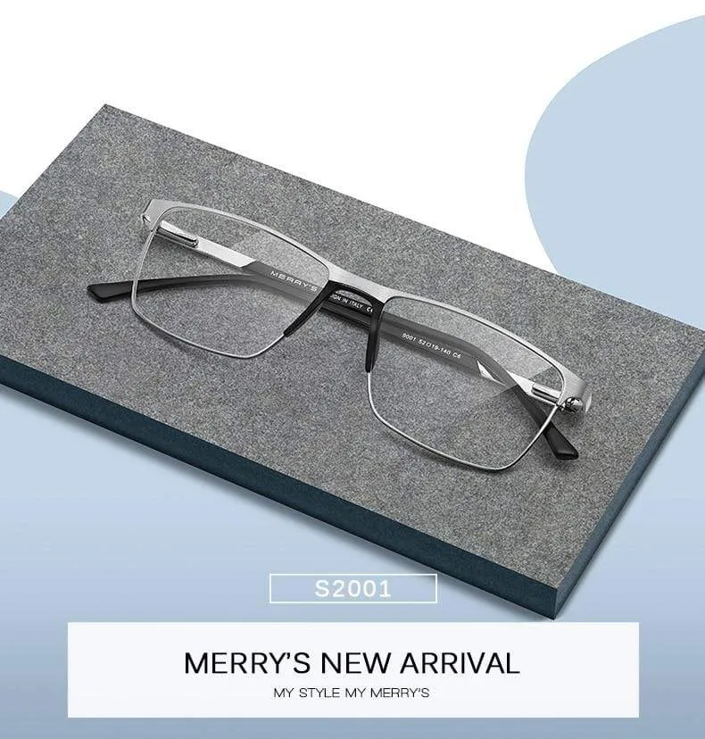 Männer Titan Legierung Brille Rahmen Mode Männlichen Quadratischen Ultraleicht Auge Myopie Brillen S2001