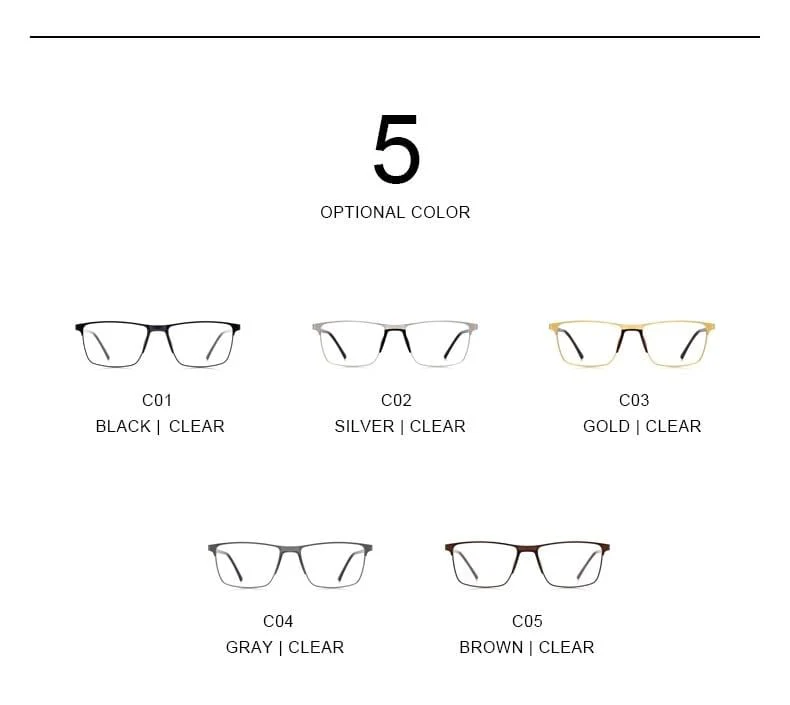 Männer Titan Legierung Brille Rahmen Mode Männlichen Quadratischen Ultraleicht Auge Myopie Brillen S2001