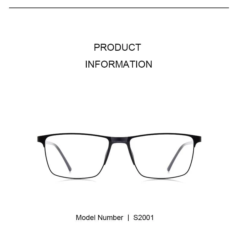 Männer Titan Legierung Brille Rahmen Mode Männlichen Quadratischen Ultraleicht Auge Myopie Brillen S2001