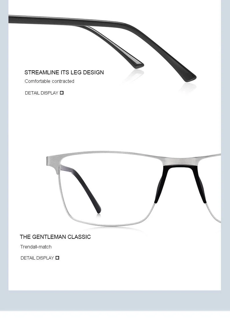 Männer Titan Legierung Brille Rahmen Mode Männlichen Quadratischen Ultraleicht Auge Myopie Brillen S2001