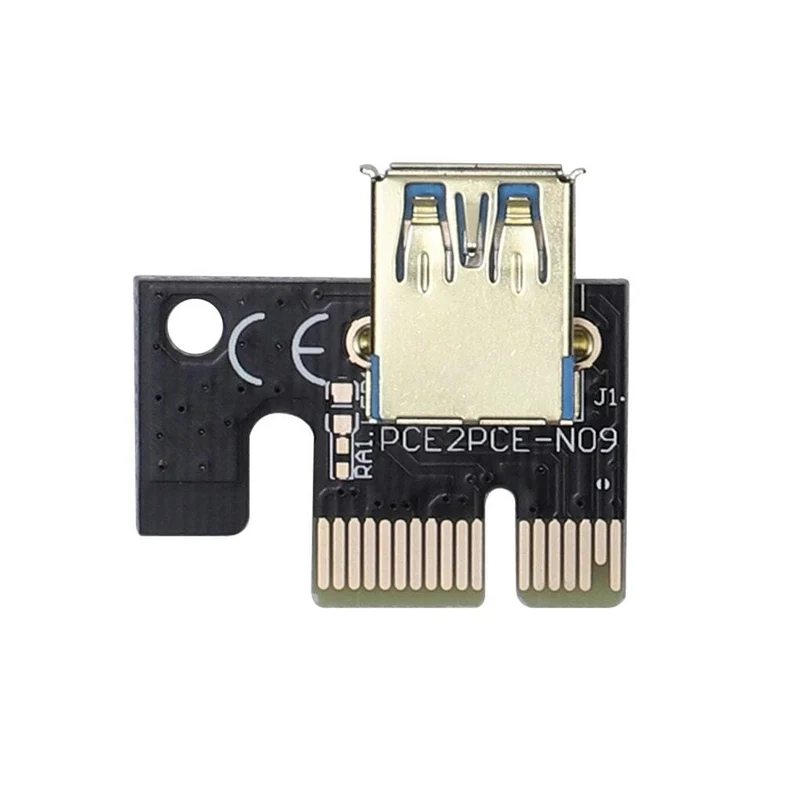 5 Teile/los PCI-E Riser Board USB 3.0 Pci-E Riser Ver 009S Express 16X Extender Riser Adapter Karte Sata 15 zu 6 Pin Power Kabel
