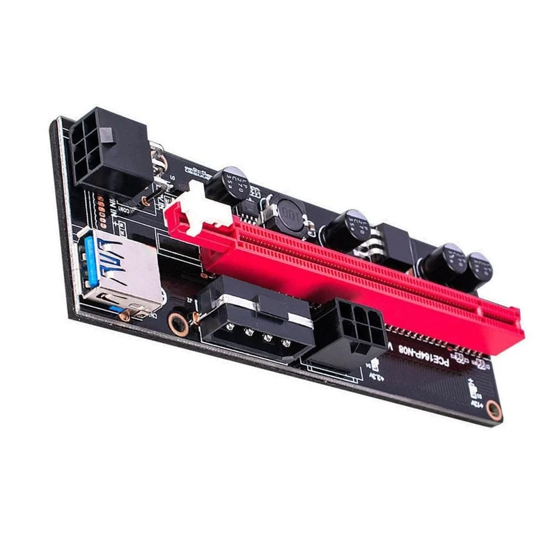 5 Teile/los PCI-E Riser Board USB 3.0 Pci-E Riser Ver 009S Express 16X Extender Riser Adapter Karte Sata 15 zu 6 Pin Power Kabel