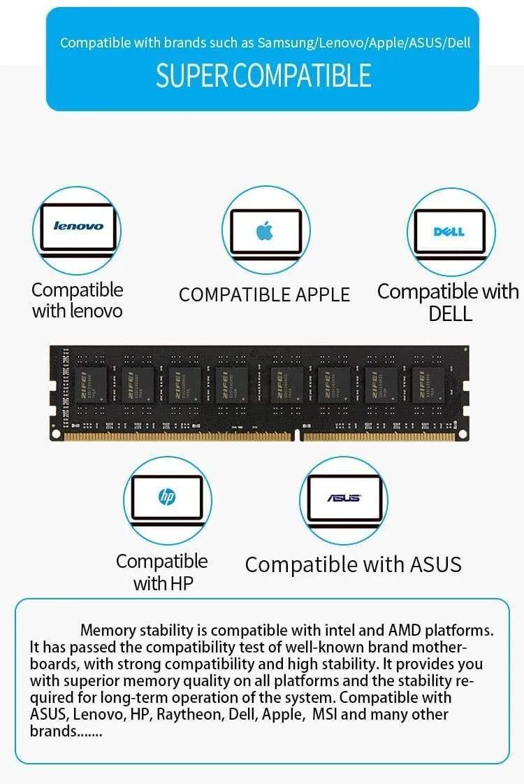 DDR3L 8 GB 4 GB 1600 MHz 1333 MHz 1066 MHz 240Pin LO-DIMM Voll kompatibel für Desktop