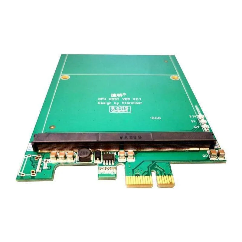 PCI-E zu MXM3.0 Grafikkarte PCI Express X1 zu MXM 3.0 Raiser Riser Card Adapter Konverter Board mit LED für BTC Miner Mining