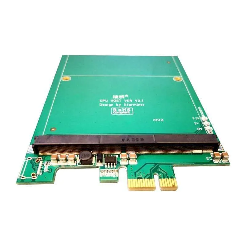 PCI-E zu MXM3.0 Grafikkarte PCI Express X1 zu MXM 3.0 Raiser Riser Card Adapter Konverter Board mit LED für BTC Miner Mining