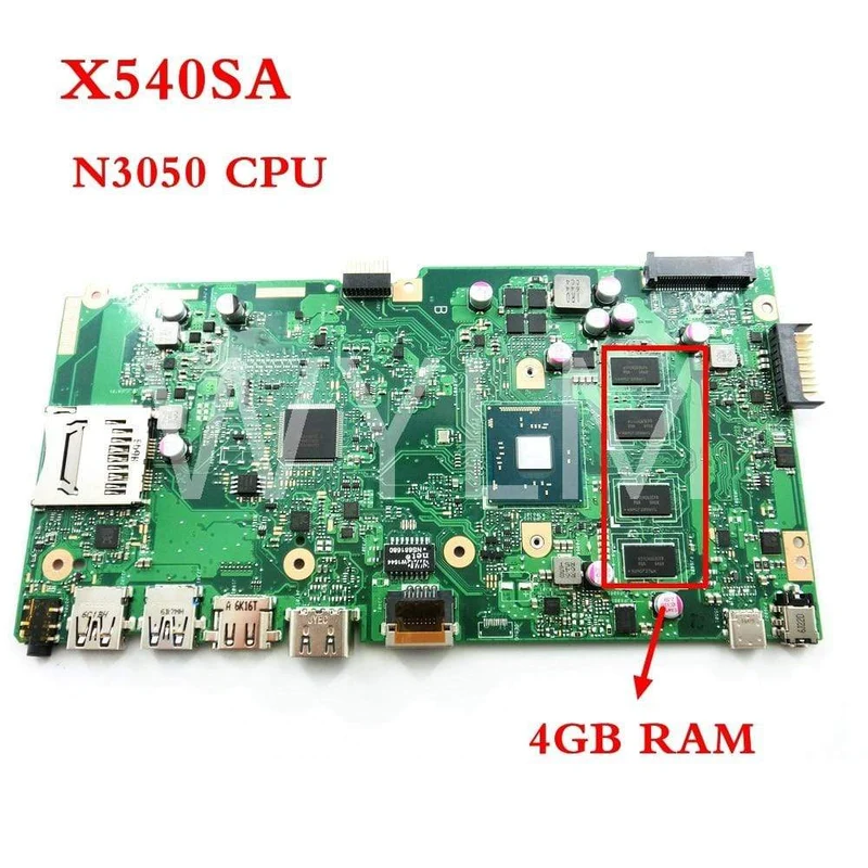 X540SA Onboard N3050 CPU DDR3 4 GB Speicher Mainboard Für ASUS X540S X540SA X540SAA F540S Laptop Motherboard 90NB0B30-R00031