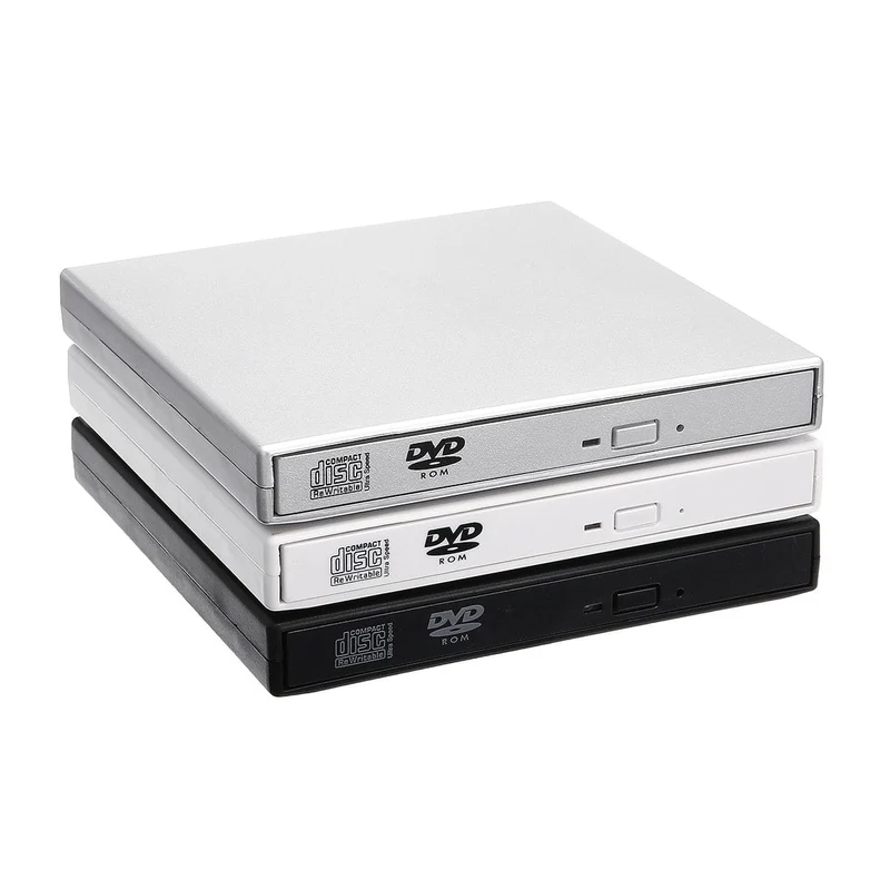 Externes optisches DVD-Laufwerk Combo USB 2.0 CD-Brenner CD / DVD-ROM CD-RW-Player Schlanker tragbarer Reader Recorder Für Laptop-PC