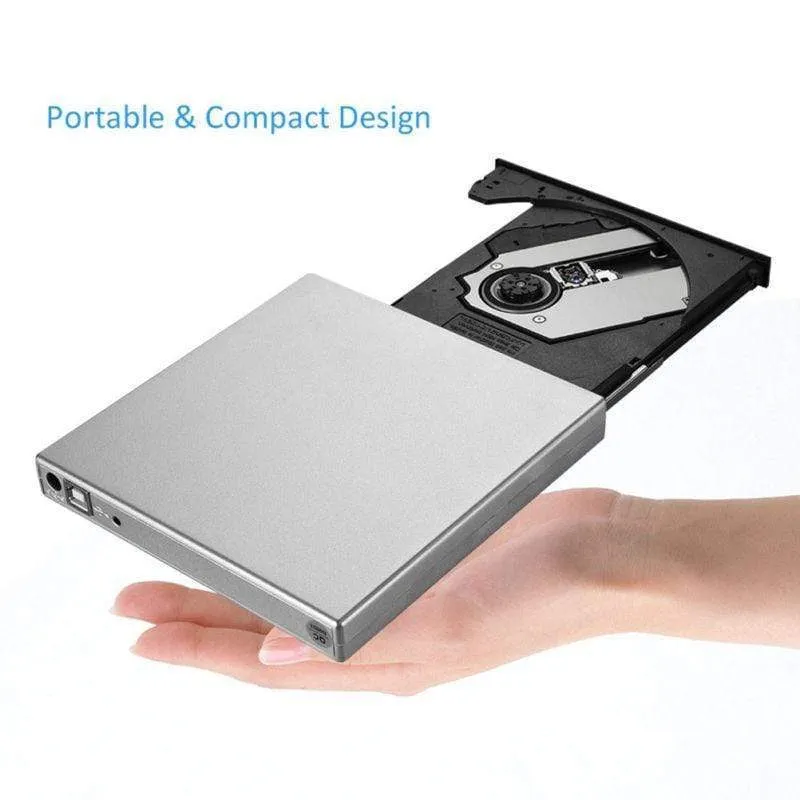 Externes optisches DVD-Laufwerk Combo USB 2.0 CD-Brenner CD / DVD-ROM CD-RW-Player Schlanker tragbarer Reader Recorder Für Laptop-PC