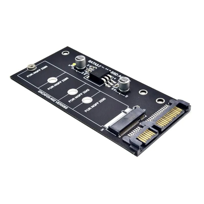 H1111Z Add-on-Karte NGFF M.2 Adapter M2 SATA3 Raiser M.2 auf SATA Adapter SSD M2 auf SATA Erweiterungskarte B Key Support 30/42/60/80 mm