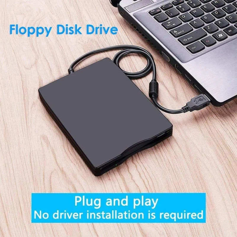 3.5 Zoll USB Mobile Diskettenlaufwerk 1.44 MB 2HD Externe Diskette FDD mit USB-Kabel für Laptop Notebook PC
