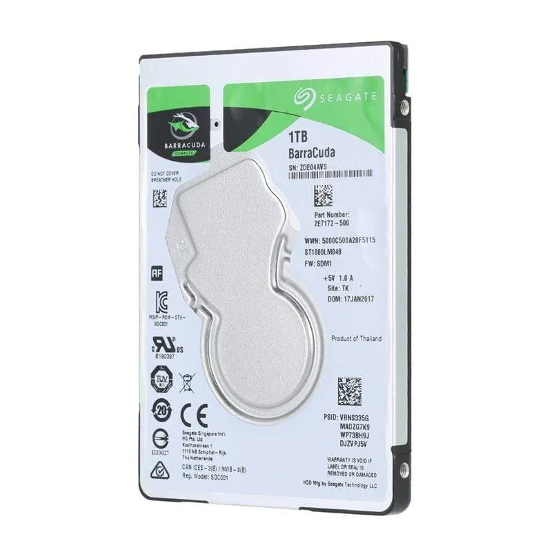Seagate 1 TB 2.5 "internes Festplatten-Notebook-Festplattenlaufwerk 7 mm 5400 U / min SATA 6 Gbit / s 128 MB Cache-Festplatte für Laptop ST1000LM048