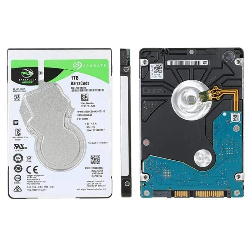 Seagate 1 TB 2.5 "internes Festplatten-Notebook-Festplattenlaufwerk 7 mm 5400 U / min SATA 6 Gbit / s 128 MB Cache-Festplatte für Laptop ST1000LM048