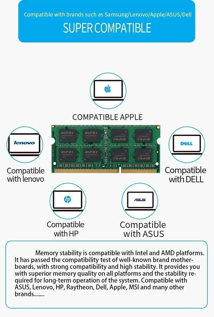 DDR3 2GB 4GB 8GB 1066MHz 1333MHz 1600MHz 204Pin SO-DIMM modul Notebook speicher für Laptop