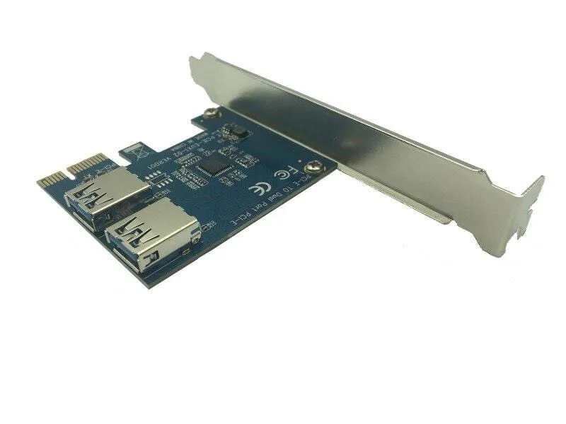 2 Steckplätze PCI-E 1 bis 2 PCI Express 16X-Steckplatz Externe Riser-Karte Adapterplatine PCIe-Port-Multiplikator-Karte für Bitcoin Mining Machine
