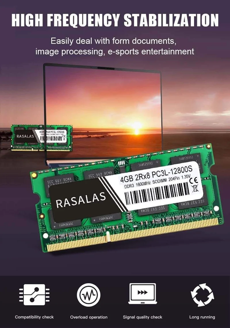 DDR3 DDR4 RAM 2G 4 GB 8 GB 16 GB PC3-10600S 12800S 21300S 1333 MHz SO-DIMM 1.5 V Notebook 204Pin Laptop-Speicher Sodimm NO-ECC