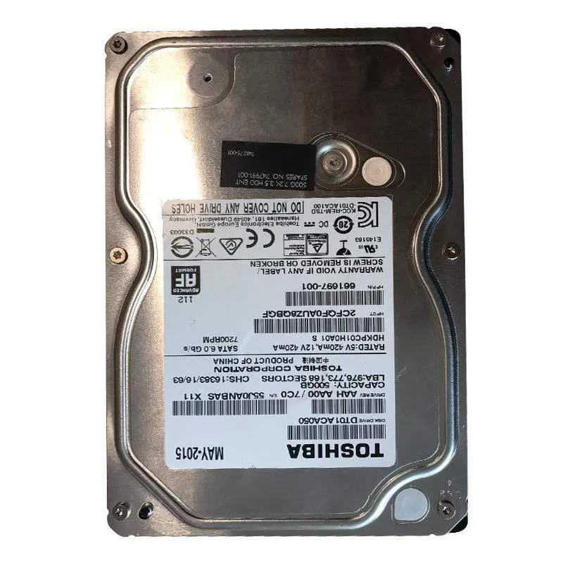 Toshiba 500 GB 1 TB HDD HD-Festplatte 3.5 Zoll interne Festplatte DT01ACA050 SATA 3.0 7200 U/min 32 MB Cache HDD für Desktop-PC