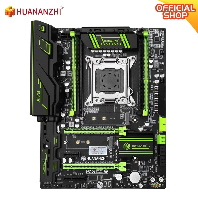X79 GRÜN 2.49 X79 Motherboard LGA2011 ATX USB3.0 SATA3 PCI-E NVME M.2 SSD-Unterstützung REG ECC-Speicher und Xeon E5