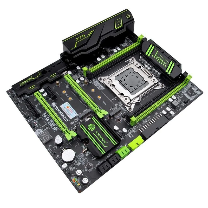 X79 GRÜN 2.49 X79 Motherboard LGA2011 ATX USB3.0 SATA3 PCI-E NVME M.2 SSD-Unterstützung REG ECC-Speicher und Xeon E5