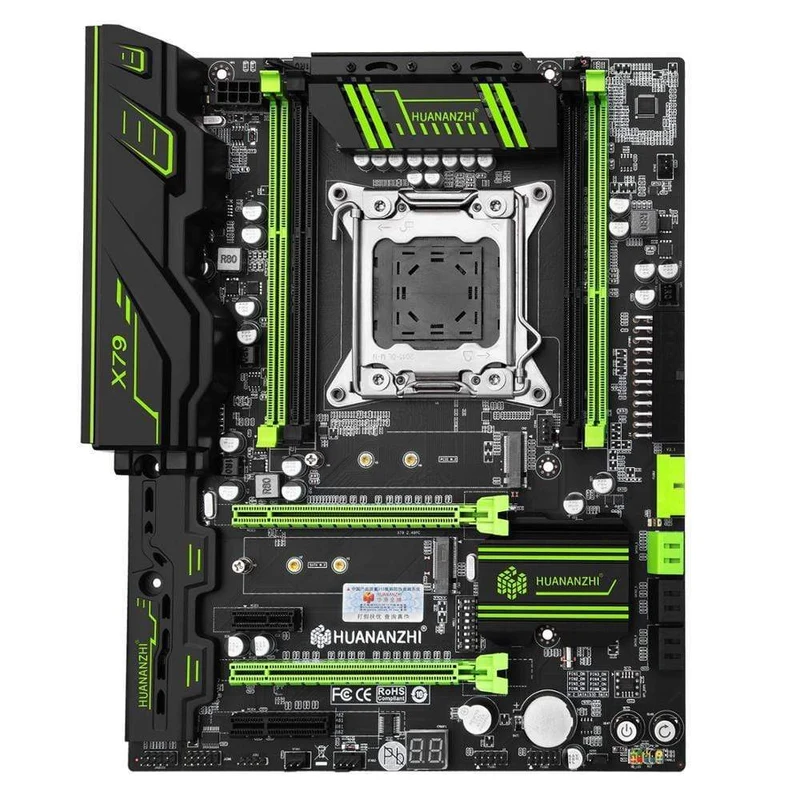 X79 GRÜN 2.49 X79 Motherboard LGA2011 ATX USB3.0 SATA3 PCI-E NVME M.2 SSD-Unterstützung REG ECC-Speicher und Xeon E5