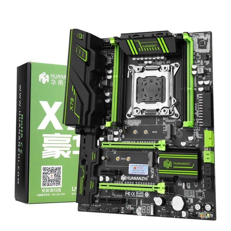 X79 GRÜN 2.49 X79 Motherboard LGA2011 ATX USB3.0 SATA3 PCI-E NVME M.2 SSD-Unterstützung REG ECC-Speicher und Xeon E5
