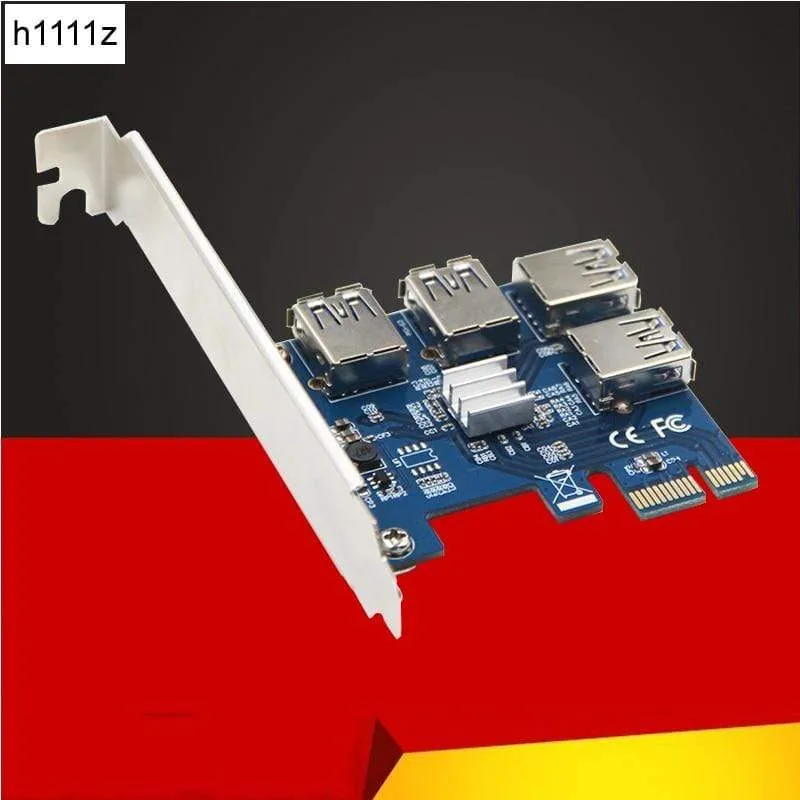 Riser-Karte PCI-E USB 3.0 PCIe-Port-Multiplikator-Karte PCI Express PCIe 1 bis 4 PCI-E zu PCI-E für BTC Miner Mining Machine-Geräte