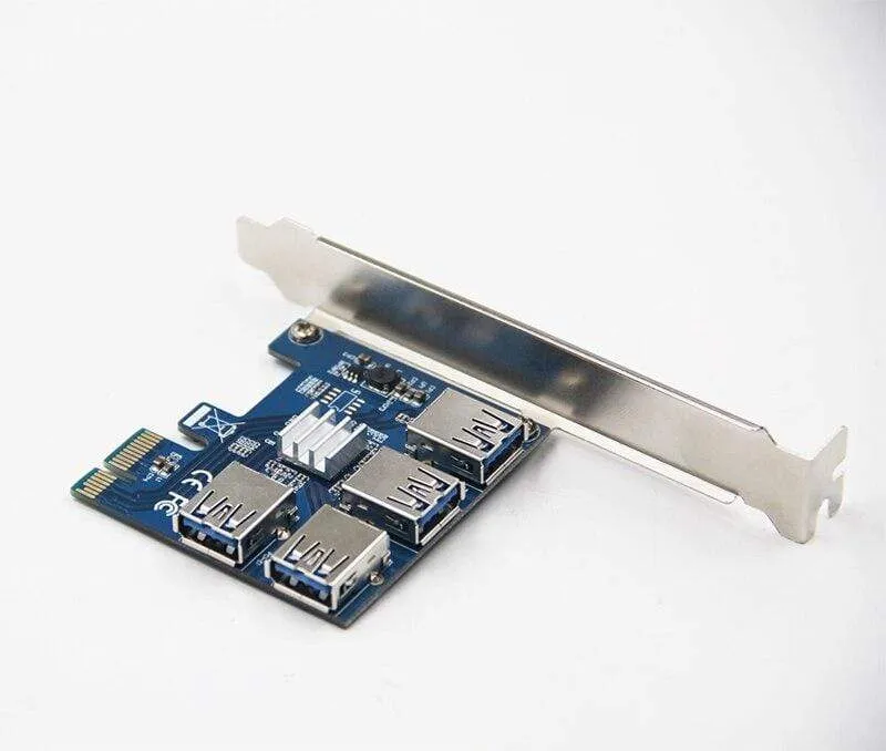 Riser-Karte PCI-E USB 3.0 PCIe-Port-Multiplikator-Karte PCI Express PCIe 1 bis 4 PCI-E zu PCI-E für BTC Miner Mining Machine-Geräte