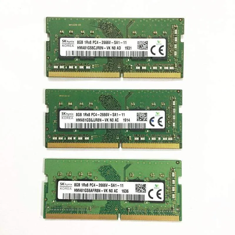 SK hynix DDR4 RAMS 8 GB 1Rx8 PC4-2666V-SA1-11 DDR4 8 GB 2666 MHz Laptop-Speicher 8 GB 2666 DDR4