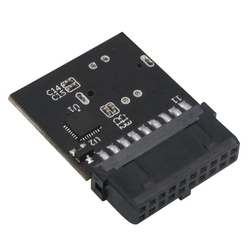 USB 3.0 (3.1 Gen 2) Interner IDC 20-poliger Motherboard-Header auf 20-polige XNUMX-polige Header-Wandler-Konverter für Typ C-Schalttafeladapter