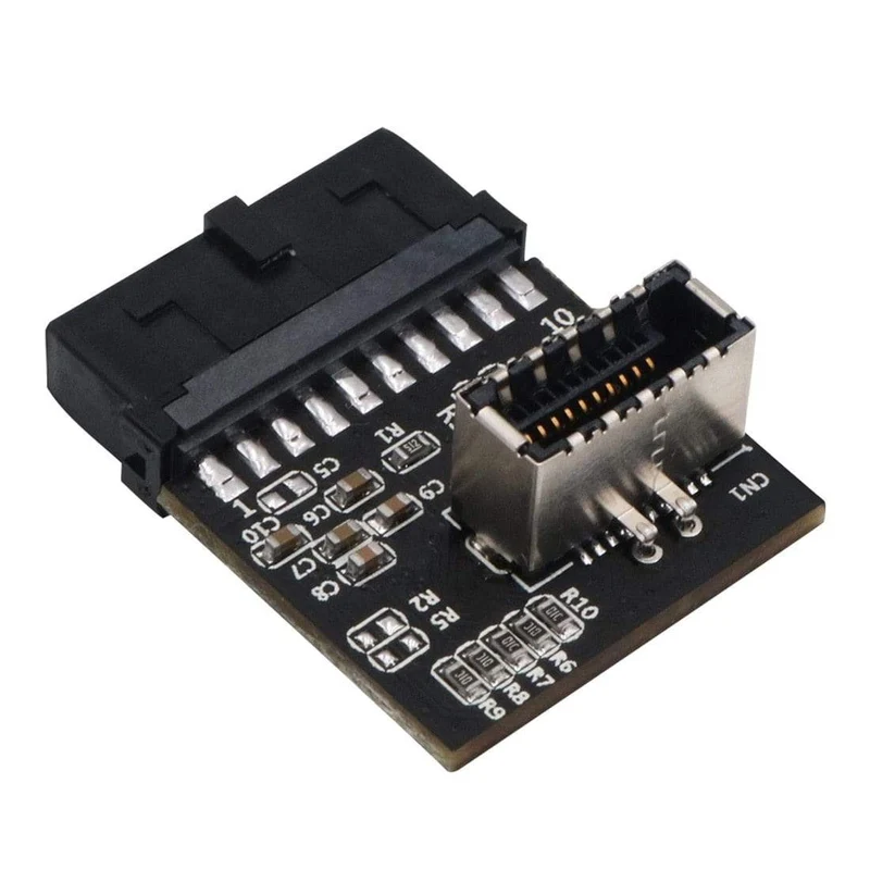USB 3.0 (3.1 Gen 2) Interner IDC 20-poliger Motherboard-Header auf 20-polige XNUMX-polige Header-Wandler-Konverter für Typ C-Schalttafeladapter